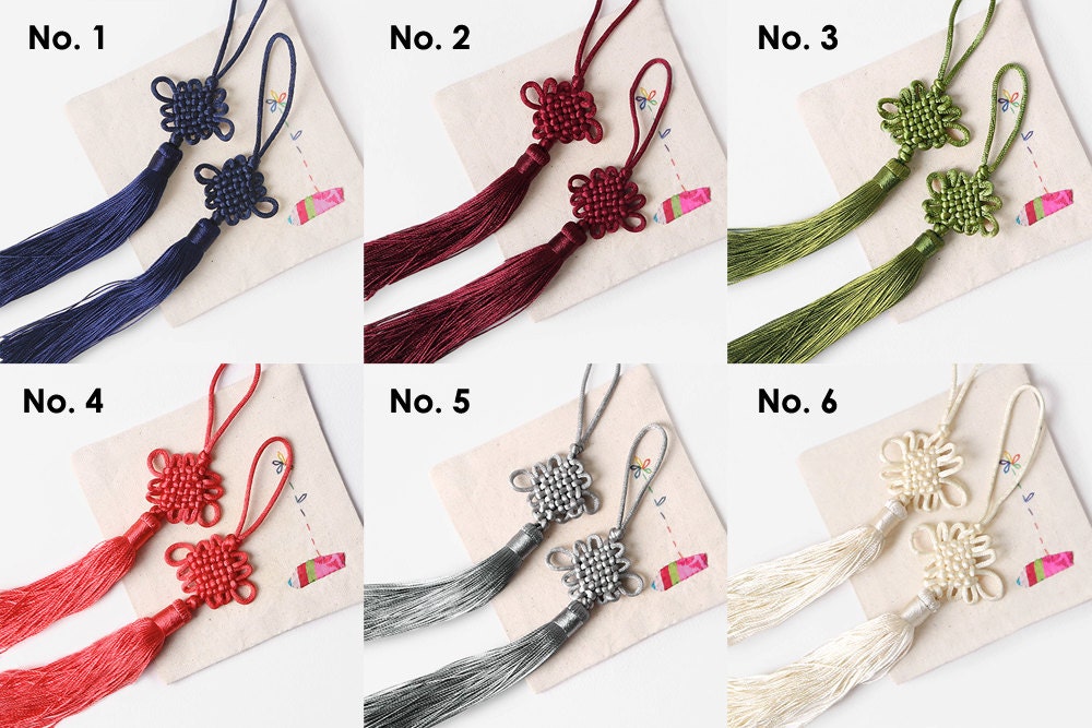 Set of 6 Korean Traditional Knots Tassels Etsy Australia