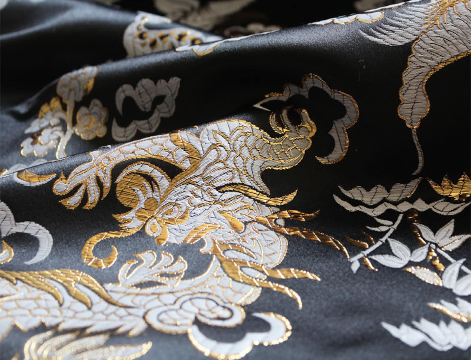 Korean Traditional Dragon Pattern Fabric for Hanbok Dress Etsy