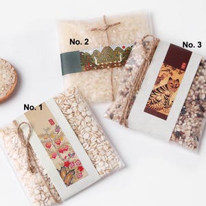 Set of 50 Korean Traditional Folk Painting K Tiger Flower Mountain Printed Stickers Labels