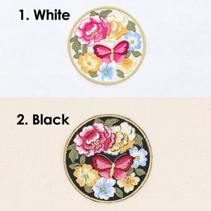 Set of 4 Korean Traditional Flower Embroidery Patches for Hanbok dol table decorations