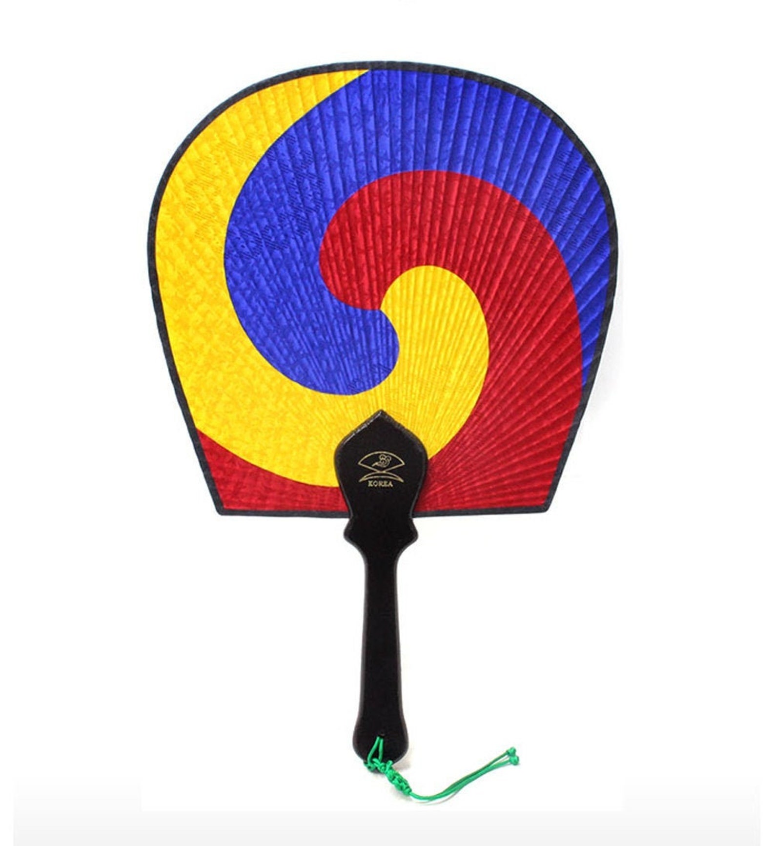 Korean Traditional Pattern Silk Hand Fan Etsy