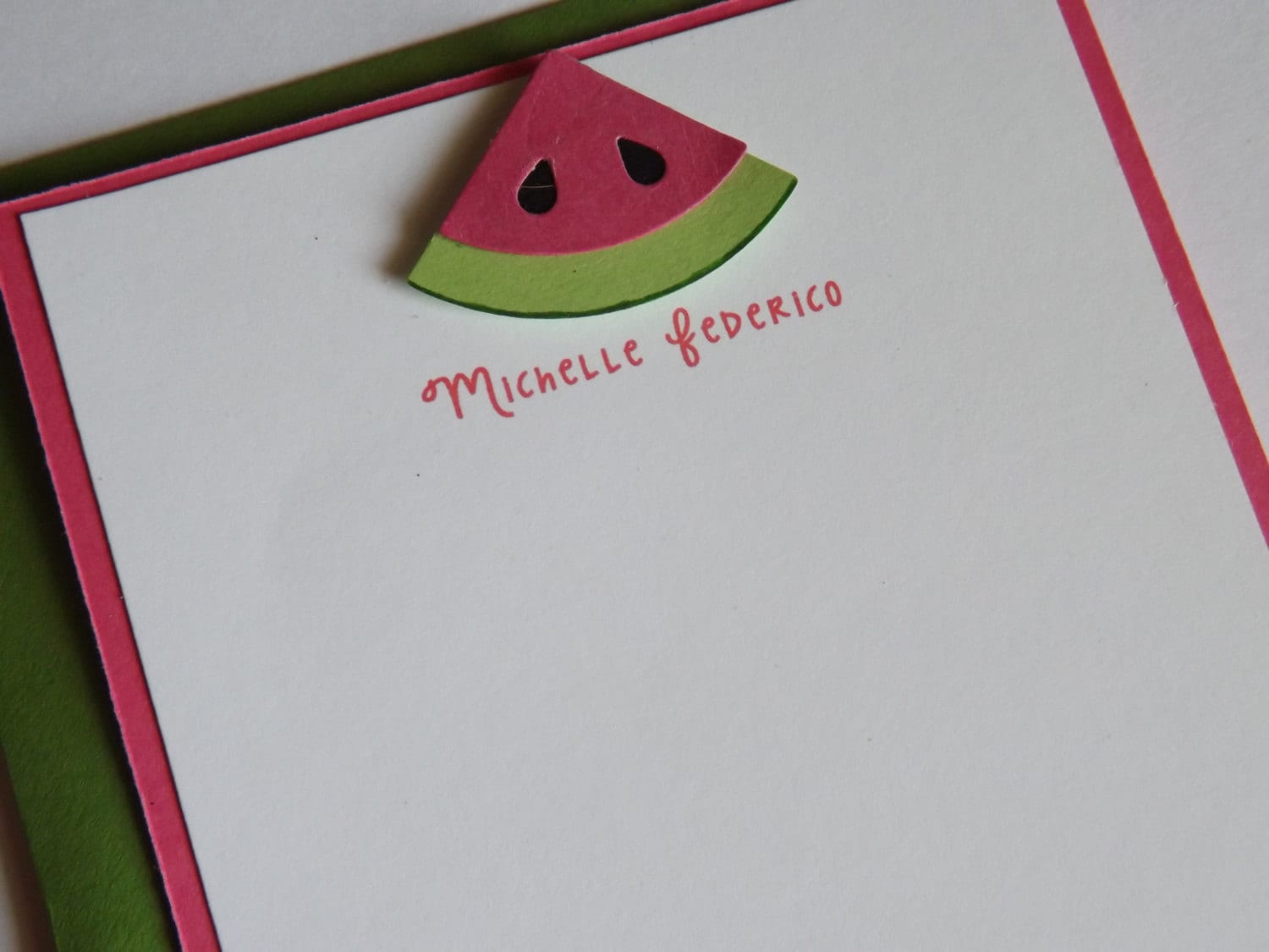 Set of 8 Custome Personlized Watermelon Stationary Cards | Etsy