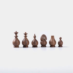 Wooden chess pieces (Chess board is not included)