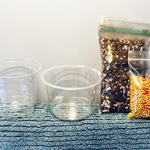 Plant Starter Kit - 3.5” Clear Pot, Saucer, Soil Mix & Slow Release Fertilizer