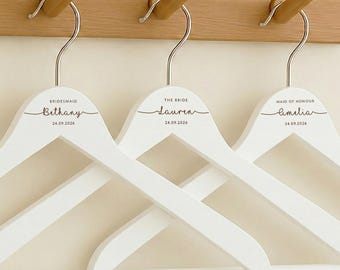 Bridal Hangers Personalised | Engraved Wedding Dress Hanger, Free Ribbon