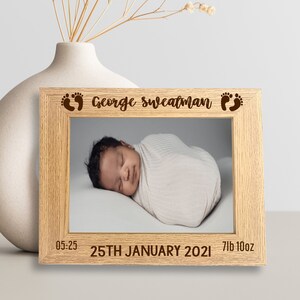 Personalised photo frames baby discount
