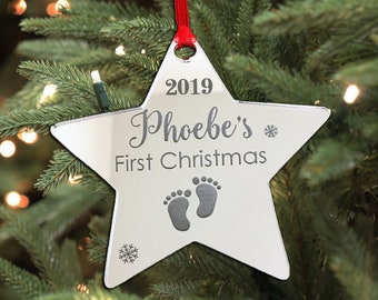 personalised baby xmas baubles