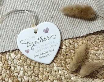 Wedding Plaque, Personalised Wedding Anniversary Gift for Couple, Husband Wife Gift, Optional Gift Box, Mr Mrs Keepsake