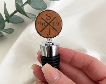 Personalised Wedding Gift, Wedding Present for Married Couple, Gift for Wedding Day, Personalized Bottle Stopper