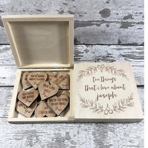 Engraved Heart Couple Keepsake Box, Personalised Wooden Wedding Memory Box,  Custom Wedding Day Gift, Couple Anniversary Gift, Newlywed 