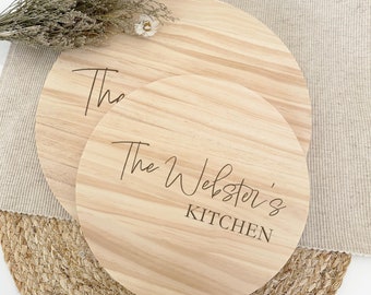 New Home Gift Engraved Rustic Wood Serving Board, Personalised Cheese Board, Housewarming, Wooden Anniversary Gift for Him