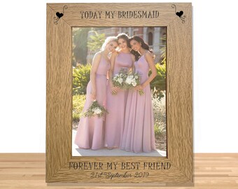 Personalised Vintage Bridesmaid Photo Frame Wedding Party Gift ANY WORDING Personalised Vintage Bridesmaid Photo Frame Wedding Party Gift ANY WORDING