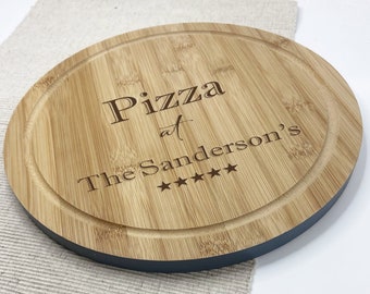 Personalised Wood Pizza Board, Birthday Gift for Him, New Home Gift, Pizzeria Wooden Serving Board, Pizza Lover, Fathers Day Gift for Daddy