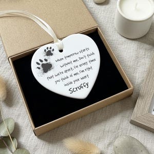 Pet Loss Memorial Plaque, Bereavement Paw Print Keepsake to Remember a ...