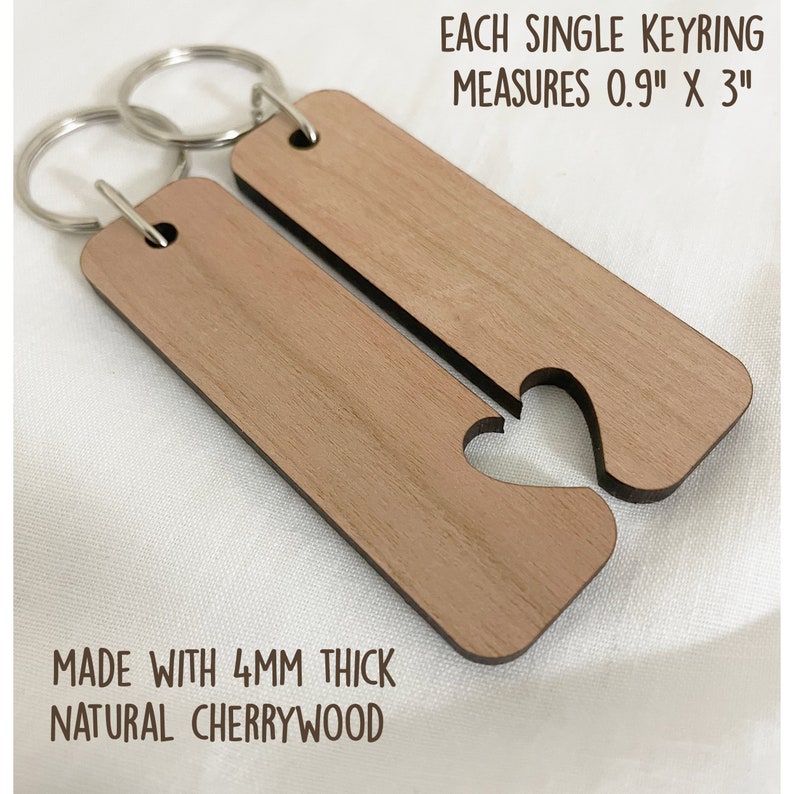 Hubby & Wifey Keyring Pair, Personalised Keychain for Mr and Mrs with Initials and Date image 6