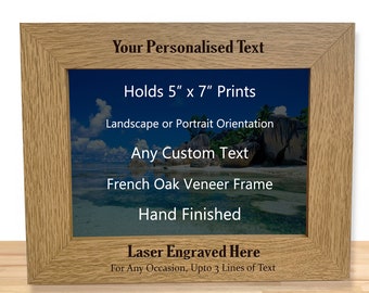 Personalized Add Your Custom Text Engraved Anodized Aluminum Hanging/Tabletop Personlized Group Family Photo Picture Frame 