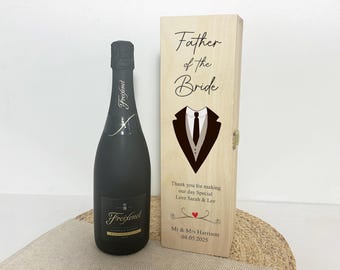 Personalized Wooden Wine Box – Father of the Bride Gift