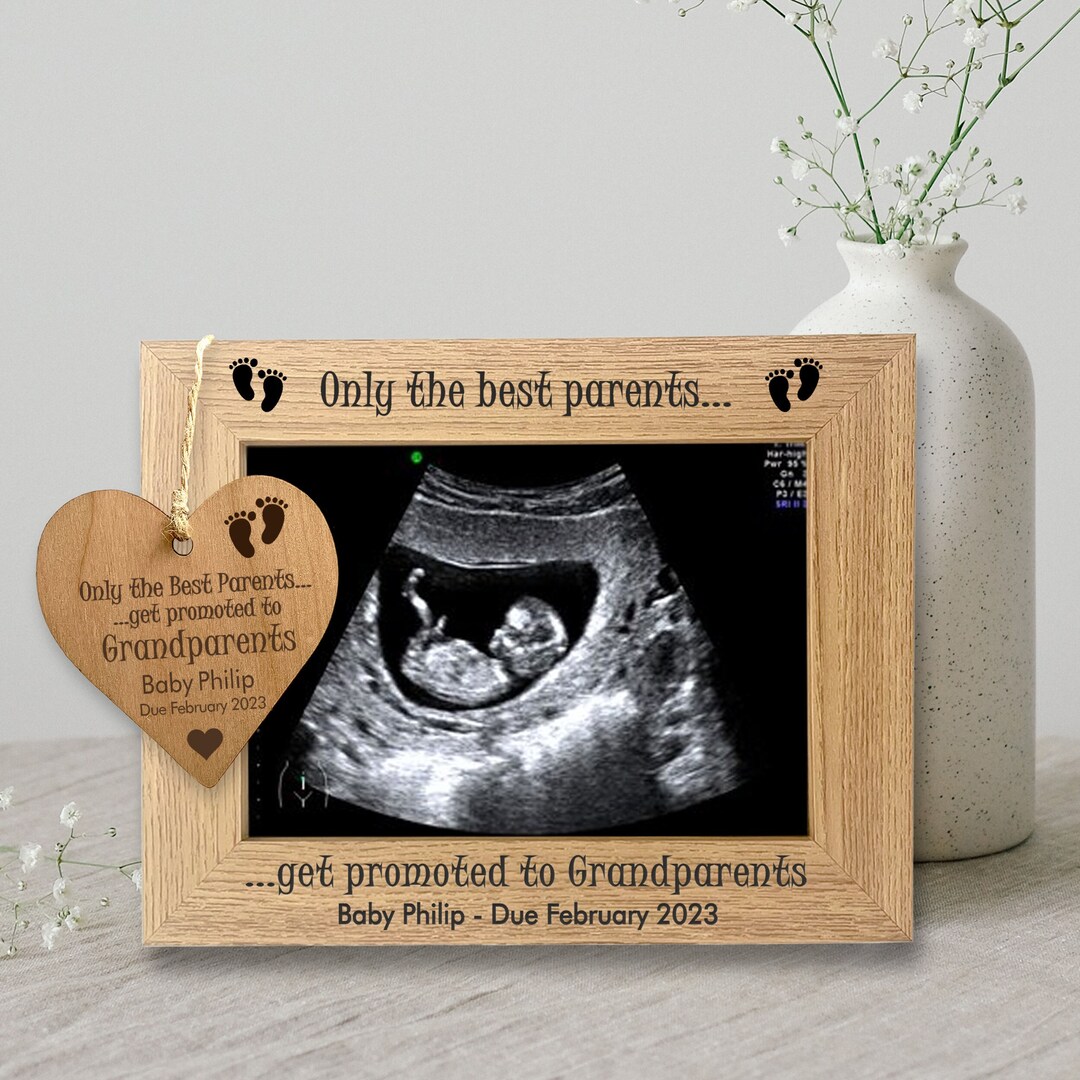 Personalised Baby Scan Photo Frame for Grandparents to Be Etsy UK