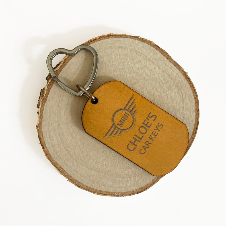 Engraved and Personalised Keyring Leather Key Chain For Him Etsy
