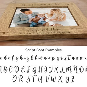 Custom Wood Photo Frame, Engraved 5x7 Picture Frame Gift, Bespoke Engraving French Oak Frame, Personalised Home Decor for Any Occasion image 7