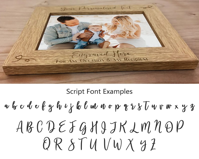 Custom Wood Photo Frame, Engraved 5x7 Picture Frame Gift, Bespoke Engraving French Oak Frame, Personalised Home Decor for Any Occasion image 7