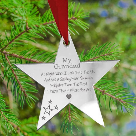 Bauble Tree Thinking of You Grandad Decoration Christmas