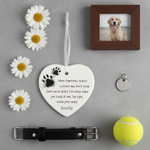 Pet Loss Memorial Plaque, Bereavement Paw Print Keepsake to Remember a ...