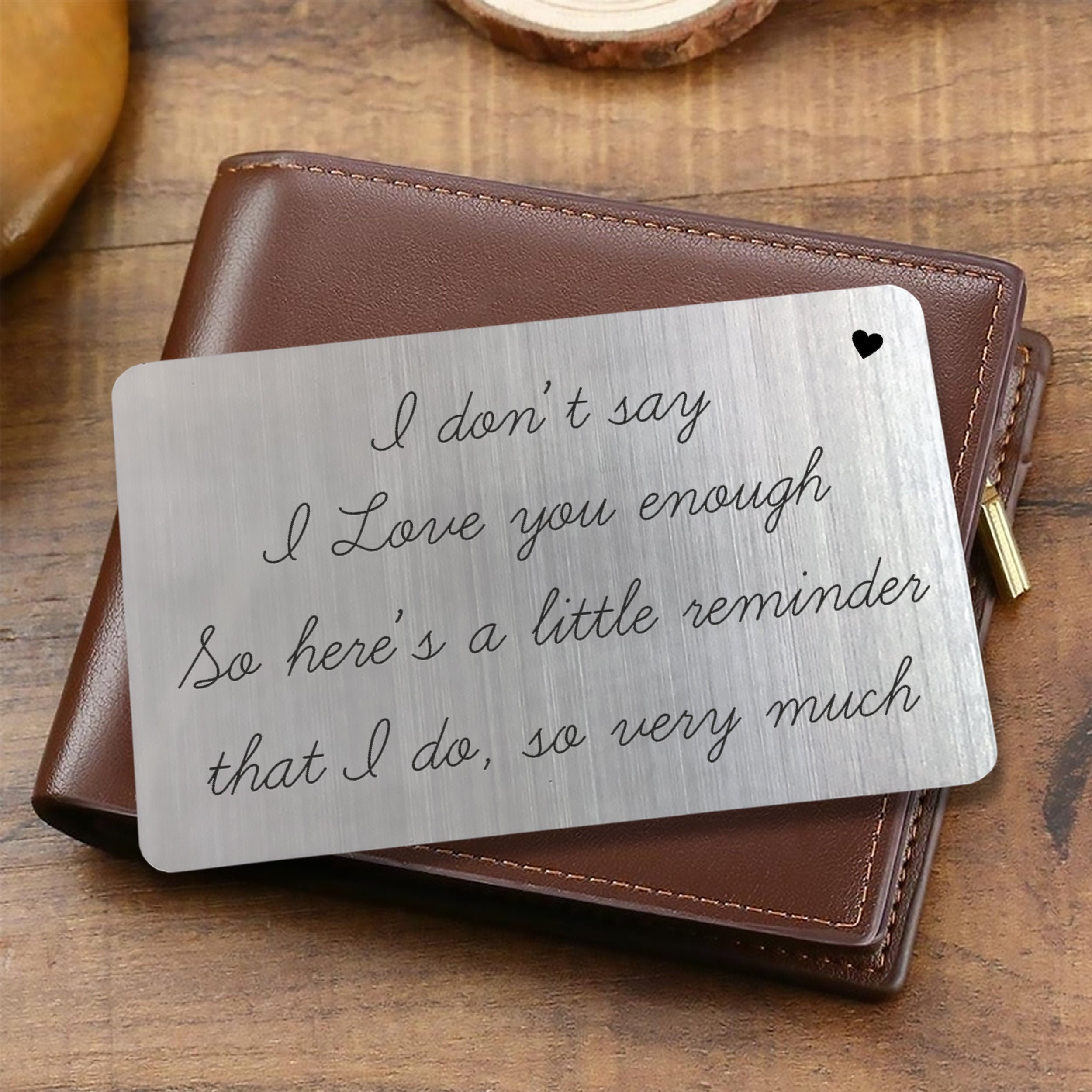 Engraved Men's Wallet Insert Gift Wallet Card Gifts for Etsy UK