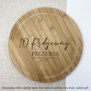 Planche à pizza en bois gravée personnalisée, cadeau d'anniversaire de papa, grand-père, papa, planche de service en bois de pizzeria, amateur de pizza, cadeau de fête des pères image 8