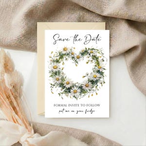 Save The Dates, Save the Date Cards with Wooden Magnets, Eucalyptus Leaf Floral Save The Dates With Envelopes, Personalised For Wedding Bild 7
