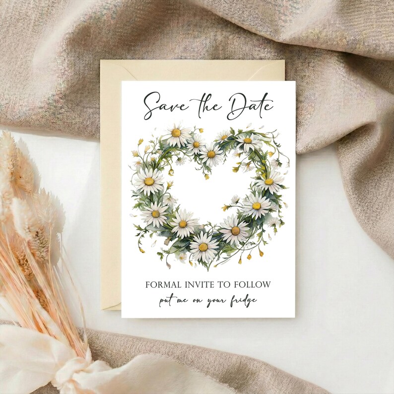 Save The Dates, Save the Date Cards with Wooden Magnets, Eucalyptus Leaf Floral Save The Dates With Envelopes, Personalised For Wedding Bild 7
