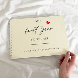 1st Anniversary Gift, Our First Year Scrapbook, First Year Together Gift, Valentines Gift Idea, A4 Size Memory Book