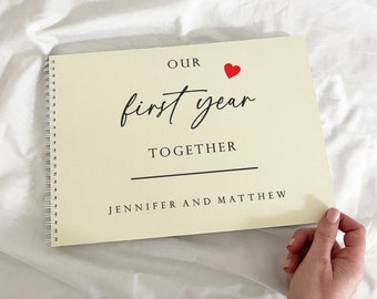 1st Anniversary Gift, Our First Year Scrapbook, First Year Together Gift, Valentines Gift Idea, A4 Size Memory Book