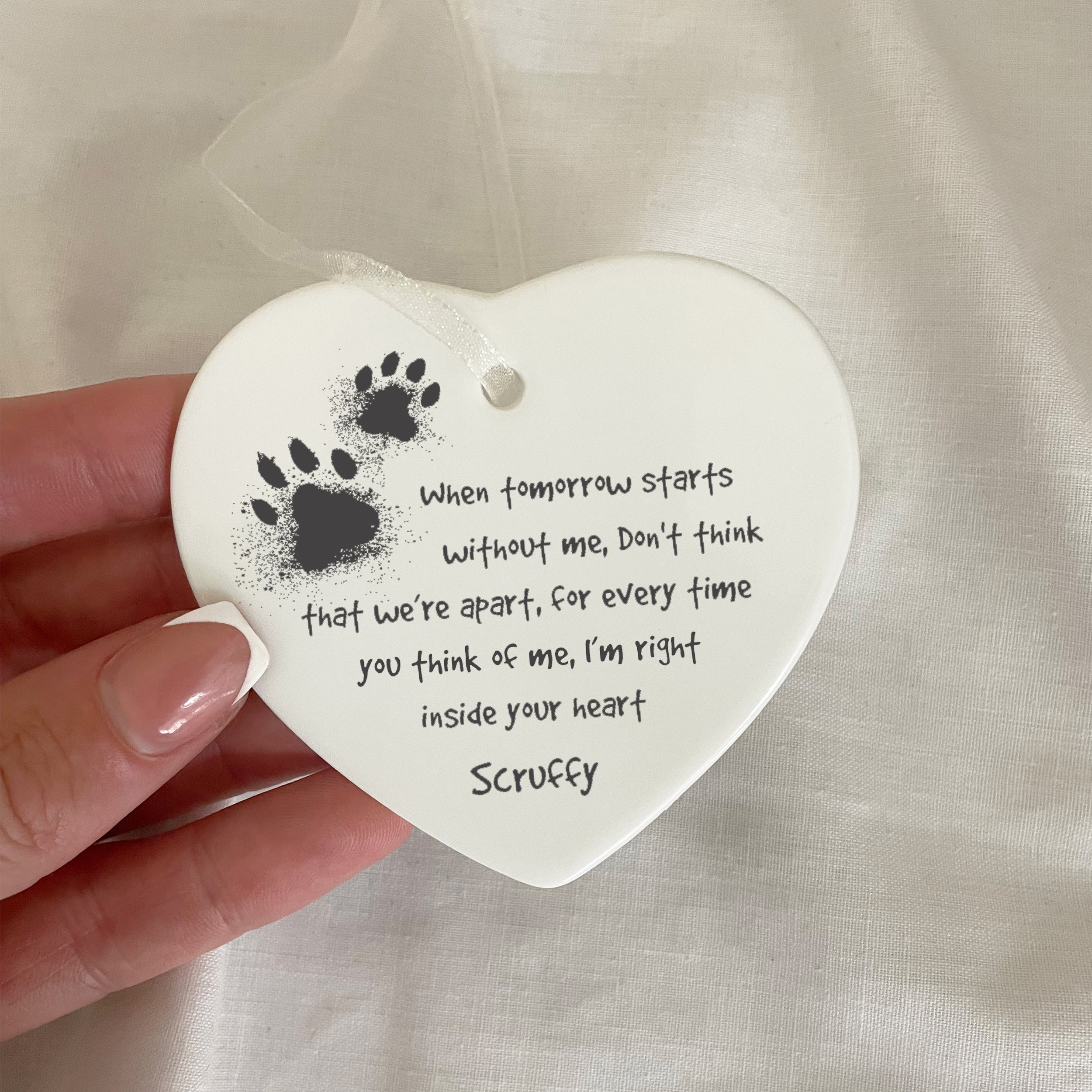 Pet Loss Memorial Plaque Bereavement Paw Print Keepsake to - Etsy UK