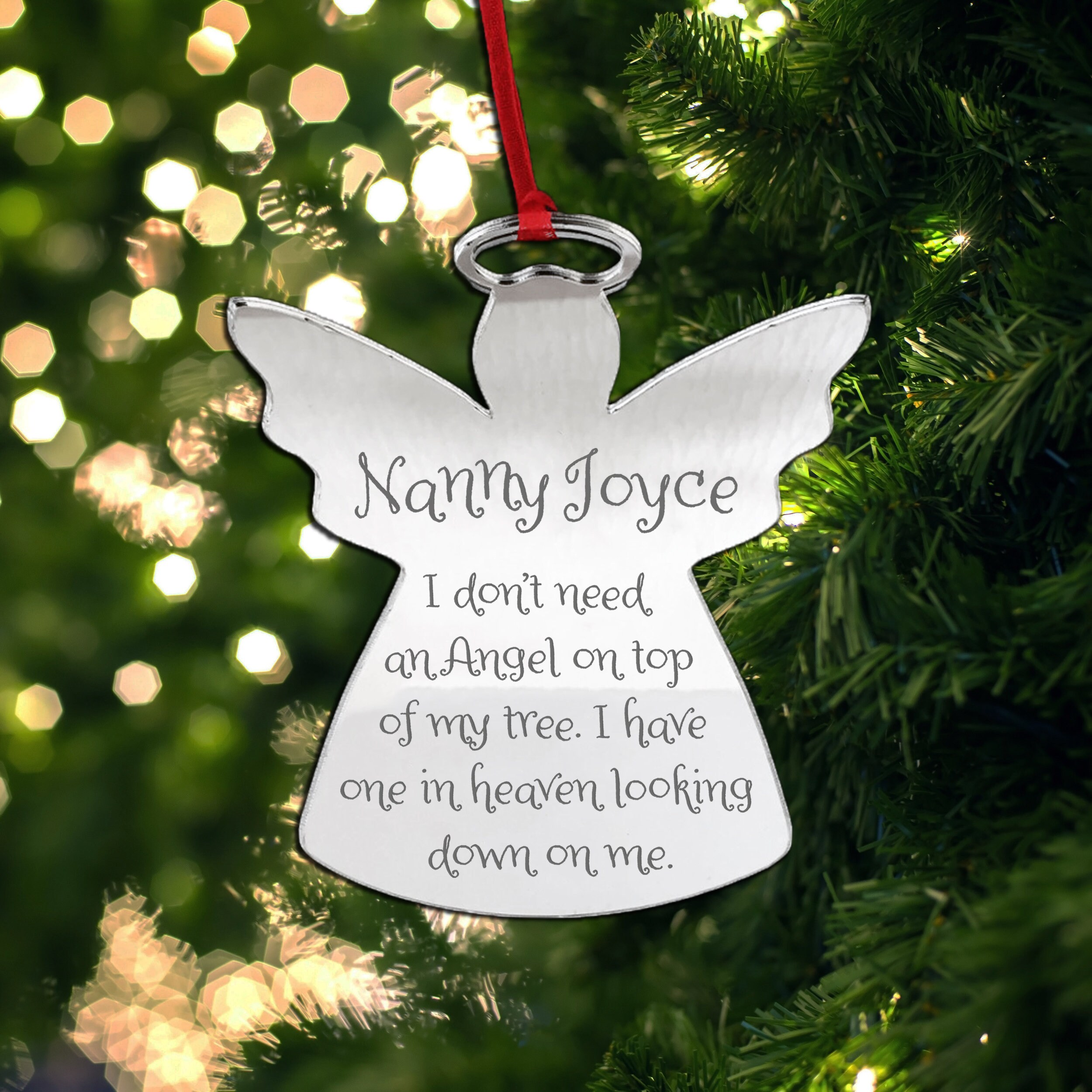 Angel in Memory Bauble Personalised Christmas Tree Angel - Etsy