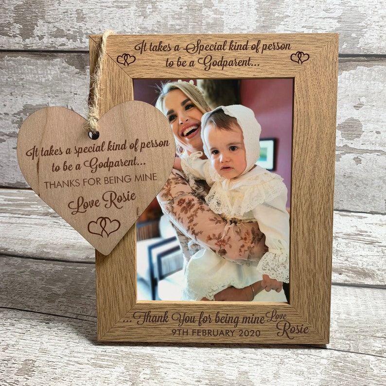 Personalised Godparent Gift Photo Frame Engraved 5 X 7 Etsy UK