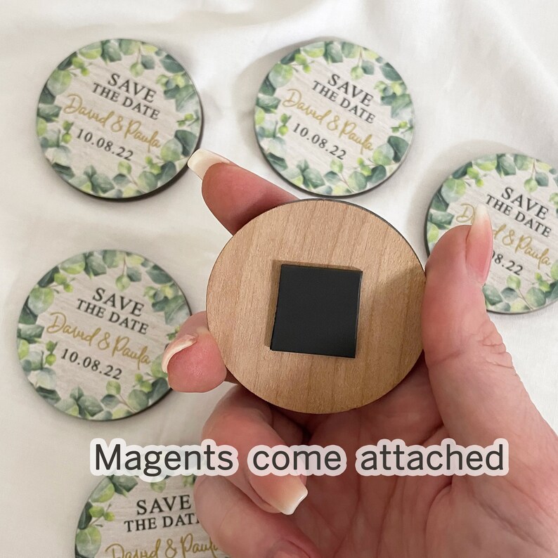 Magnet Invitations Save the Dates Wedding Magnet Invitations, Wooden Personalised Save the ...