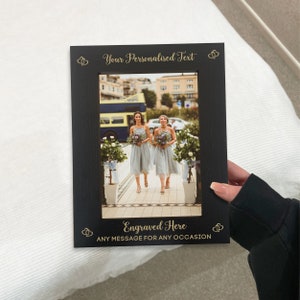 Bridal Party Wedding Frame, Personalised Wooden Photo Frame Gift, Engraved 7 x 5 Picture Frame