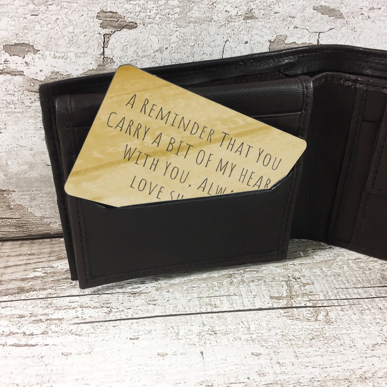 Personalized Golden Anniversary Wallet Insert, 50th Anniversary Gift image 2