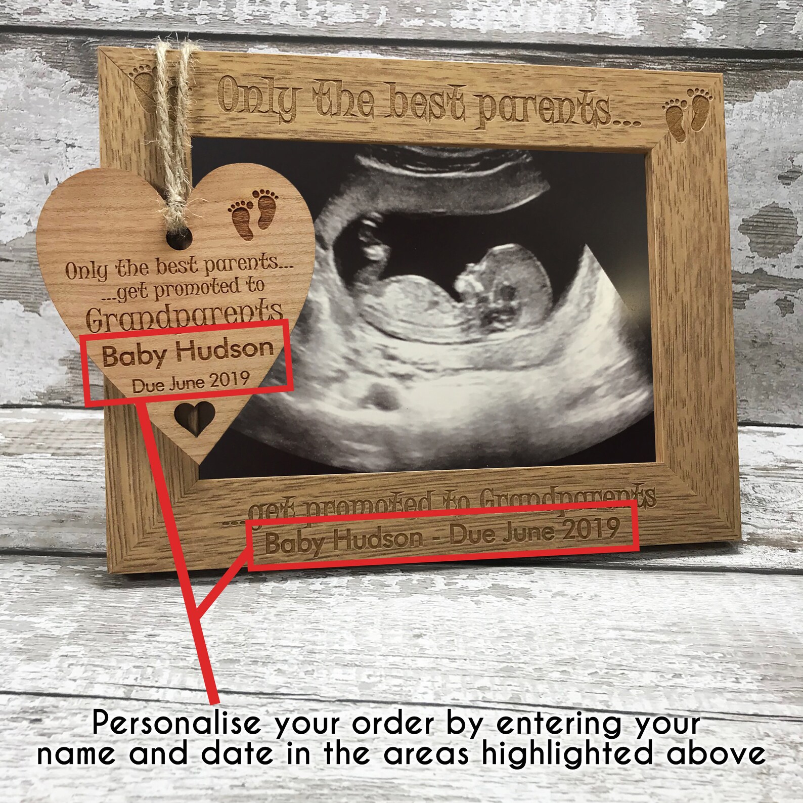 Personalised New Baby Scan Photo Frame & Plaque Keepsake Etsy