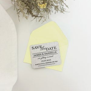 Save The Date Magnets, Personalised Wedding Invites, Wooden Save The Dates / Save the Evening, With Envelopes