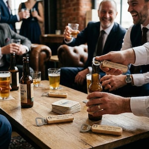 Personalized Wooden Bottle Opener, Groomsmen Gift image 4