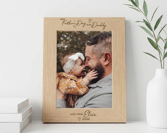 Personalized First Father's Day Photo Frame, Keepsake Gift