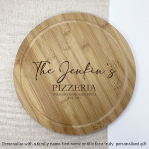 Planche à pizza en bois gravée personnalisée, cadeau d'anniversaire de papa, grand-père, papa, planche de service en bois de pizzeria, amateur de pizza, cadeau de fête des pères image 5