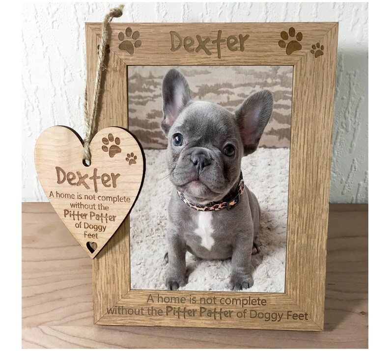 Dog Photo Frame Gift, Personalised Pet Picture Frame for Dog Photo 