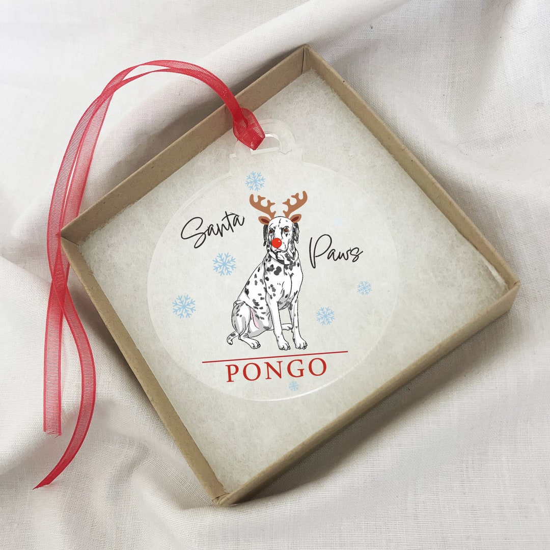 Dalmatian Dog Christmas Bauble Personalised Dog Bauble With Etsy UK