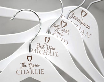 Groom Hanger, Personalised Grooms Party Suit Hangers for Wedding, Best Man Hanger, Father of the Bride