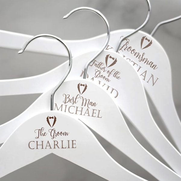 Groom Hanger, Personalised Grooms Party Suit Hangers for Wedding, Best Man Hanger, Father of the Bride