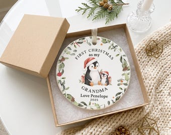Boule de Noël pour grand-mère : décoration de Noël personnalisée pour la nouvelle nounou