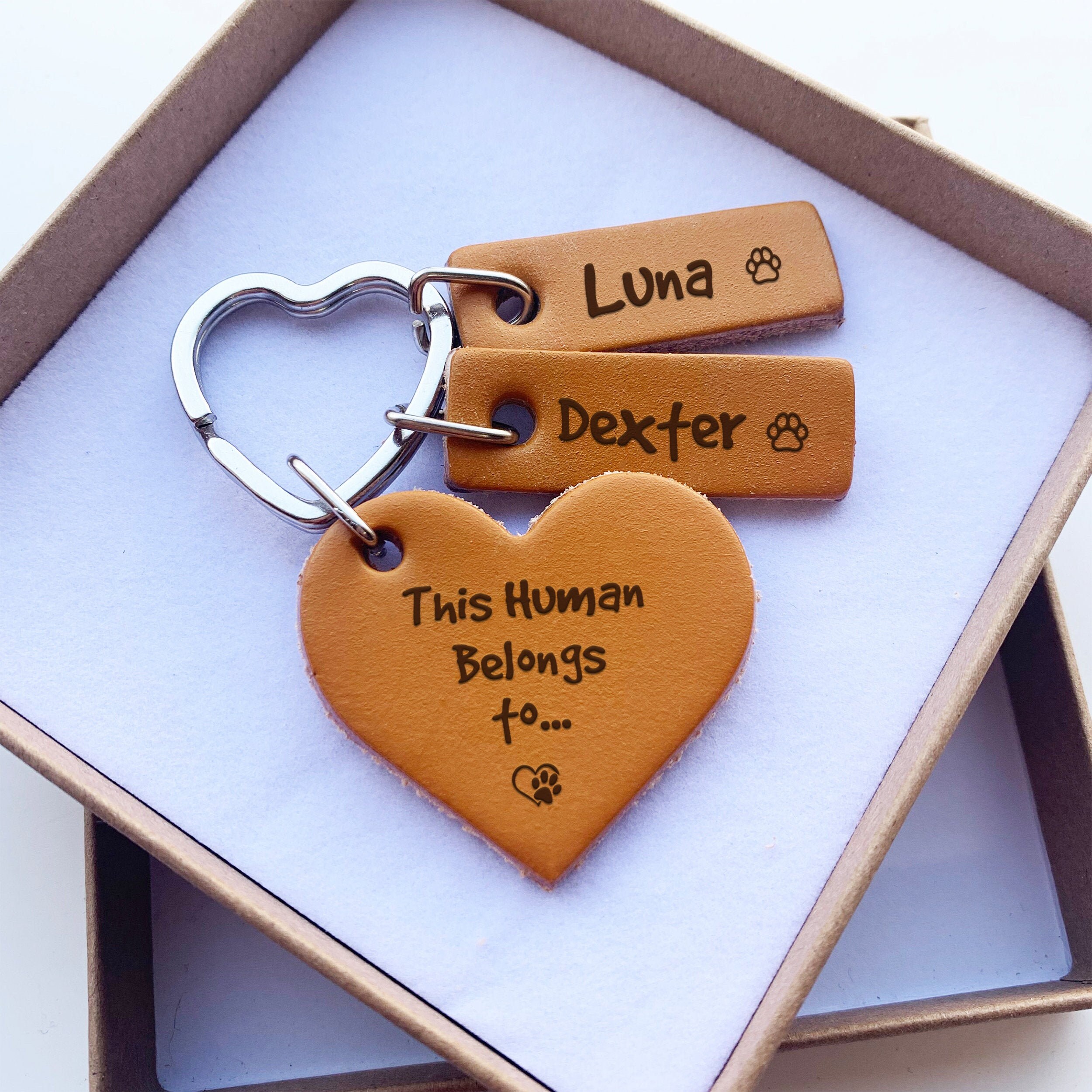 Quality Handmade Leather Gift, Personalised Gift for Pet Lover, Cat o…
